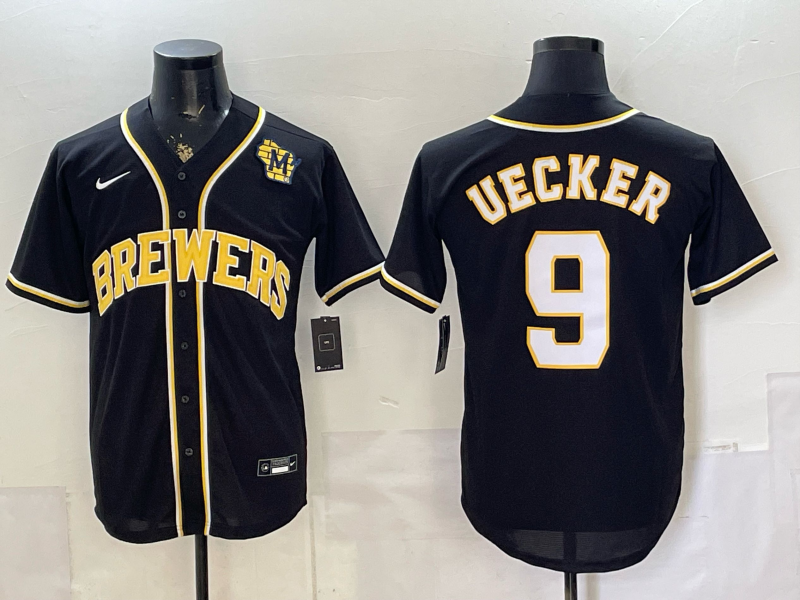 Men 2026 Milwaukee Brewers #9 Uecker black Game Nike MLB Jersey 052802